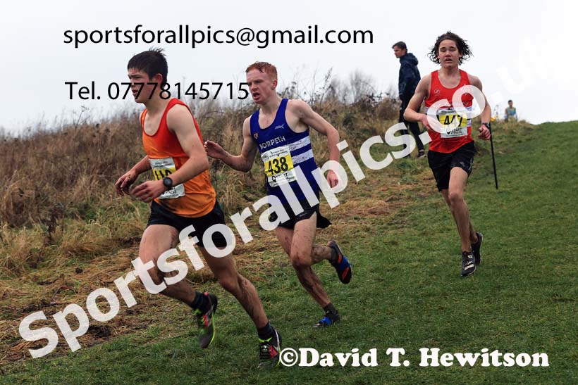 Mens under-17s 2023 North Eastern Cross Country Champs., Temple Park, South Shields. Photo: David T. Hewitson/Sports for All Pics